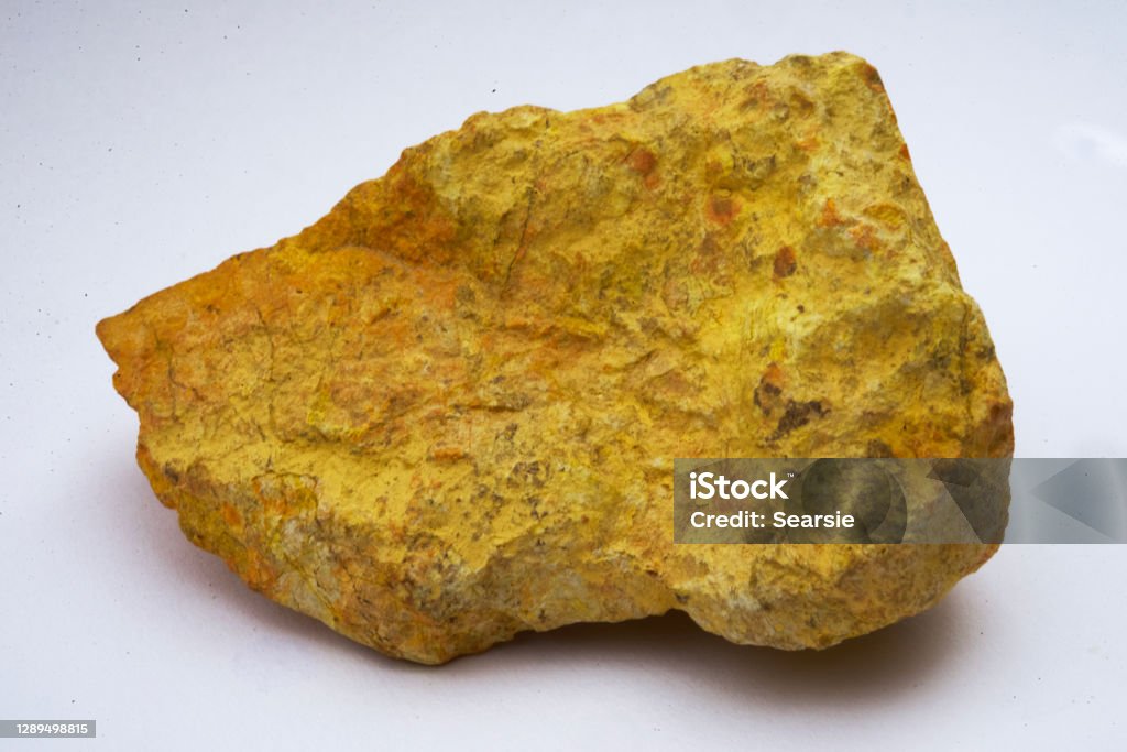 Uranium rock Fragment of uranium or yellow cake Uranium Stock Photo