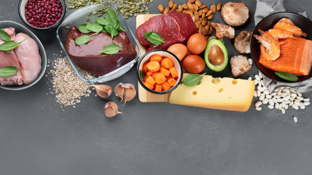 istock Healthy sources of zinc. 1289501089