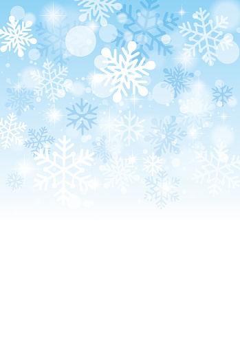 Winter background with snowflakes, vector illustration.