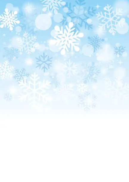 Vector illustration of Winter background with snowflakes