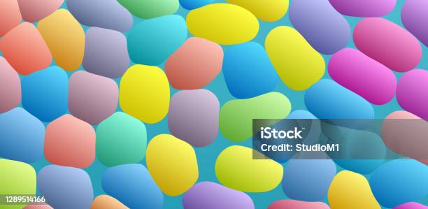 Fun Background Design Template With Color Forms Modern Pattern 3d ...