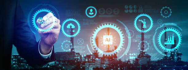 istock Engineering technology and industry 4.0 smart factory concept 1289523421