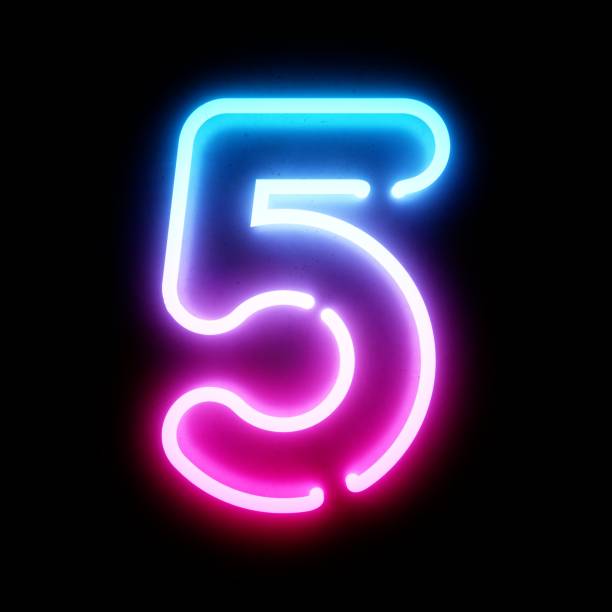 istock 3D Rendering Bleu and Pink Neon Lights Font on dark background 1289524003