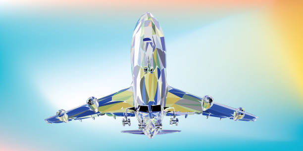 istock Abstract stylised aircraft taking off. Concept for business presentation of an airline or travel agency 1289526313