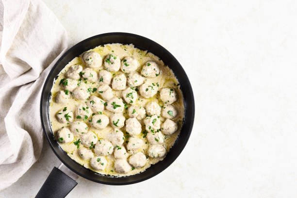 istock Swedish meatballs with creamy 1289529253