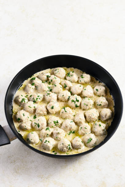 istock Swedish meatballs with creamy 1289529266