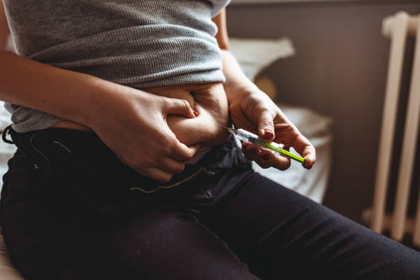 es muy importante que tome esto - diabetes human pregnancy women blood sugar test fotografías e imágenes de stock