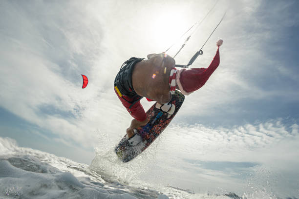 istock Santa Claus - Kiteboard Rider 1289535778