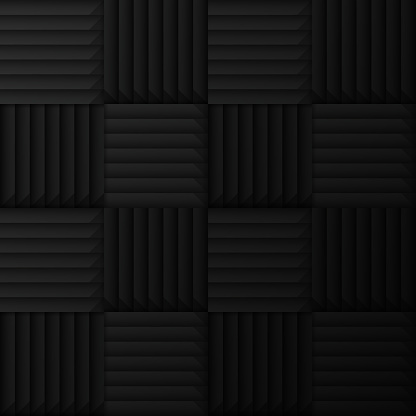 Sound dampening foam wall seamless tileable pattern abstract background.