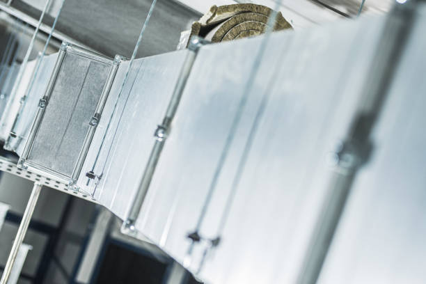 istock Warehouse Metal Air Duct Close Up 1289544474