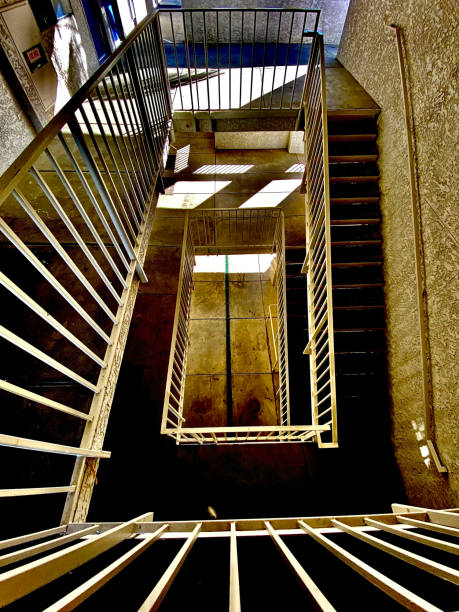 istock in case of fire use stairway 1289545629