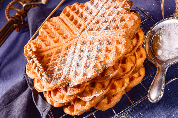 istock delicious sugared homemade waffles 1289546399