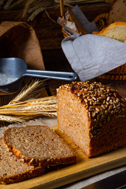 istock Moist wholemeal bread, crushed or ground whole grain 1289550874