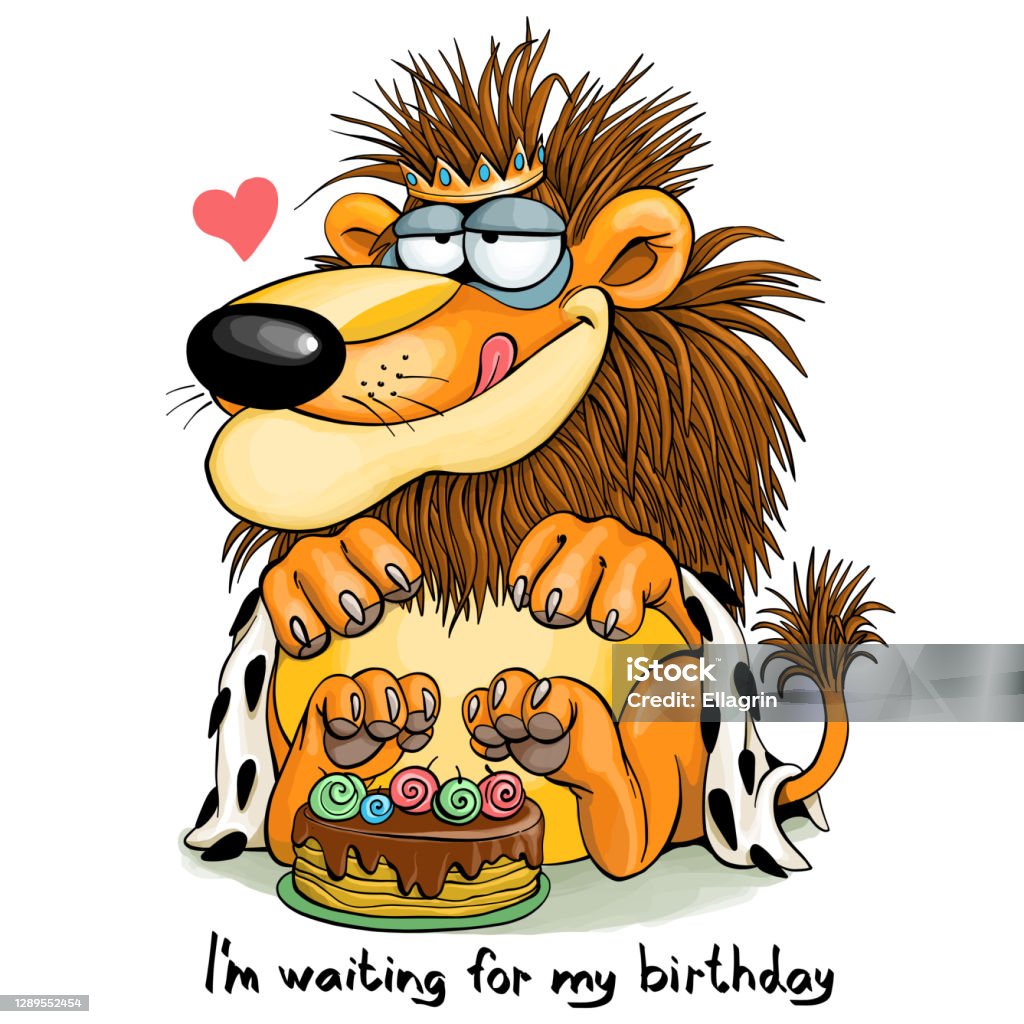 Funny Lion King Stock Illustration - Download Image Now - Beauty, Lion -  Feline, Animal - iStock