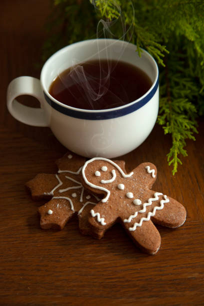 istock Gingerbread Cookies with a cup of coffee for Christmas 1289554325