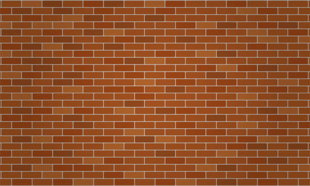 illustrazioni stock, clip art, cartoni animati e icone di tendenza di marrone chiaro. muro di mattoni marrone scuro e arancione. sfondo e sfondo texture. - brick wall backgrounds red textured