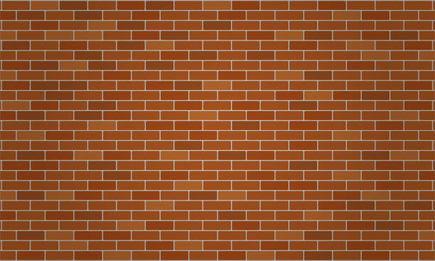 ilustrações, clipart, desenhos animados e ícones de marrom claro. parede de tijolos marrom escuro e laranja. papel de parede e fundo de textura. - backgrounds red textured brick wall