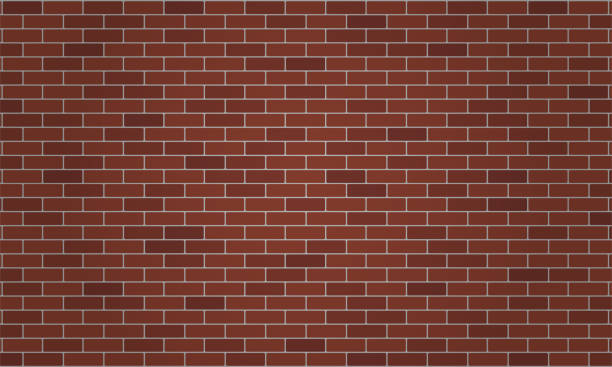 illustrazioni stock, clip art, cartoni animati e icone di tendenza di muro di mattoni marrone scuro e rossastro. muro di mattoni rossi. illustrazione del vettore di sfondo dello sfondo. - brick wall backgrounds red textured