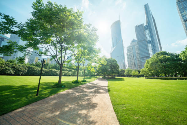 istock Green Space, Lujiazui Central, Shanghai, China 1289569319