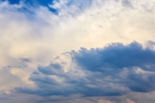 natural background - forming cumulonimbus cloud in the morning sky