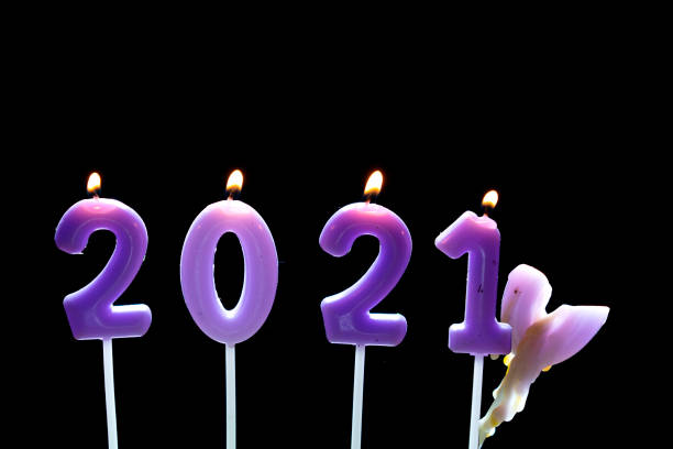 istock Number Candle On a black background, End of 2020 ideas 1289570827