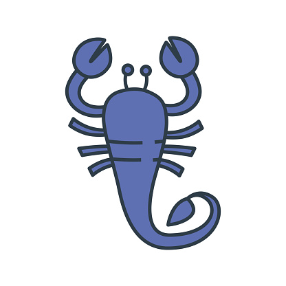 Simple Cartoon Zodiac Sign Scorpio Depicting Arthropod Animal Stock  Illustration - Download Image Now - iStock