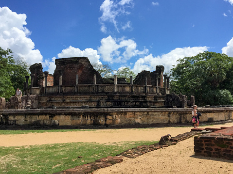The Polonnaruwa Vatadage is an ancient structure dating back to the Kingdom of Polonnaruwa of Sri Lanka. It is believed to have been built during the reign of Parakramabahu I to hold the Relic of the tooth of the Buddha