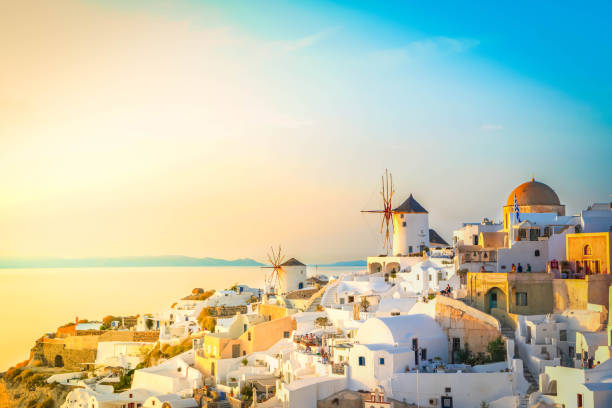 istock Oia village at night, Santorini 1289575805