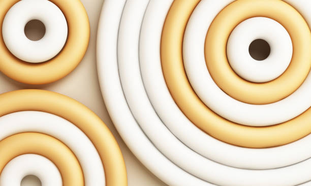 istock Abstract Yellow Composition with Podium. Minimal Studio with Round Pedestal and Copy Space ,Showcase, Product Presentation 3D Render 1289580332