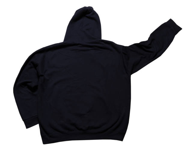 istock Black hoodie isolated on white background - back view 1289581791