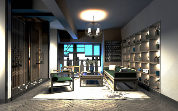 istock 3D RENDER OF LİVİNG ROOM 1289581987