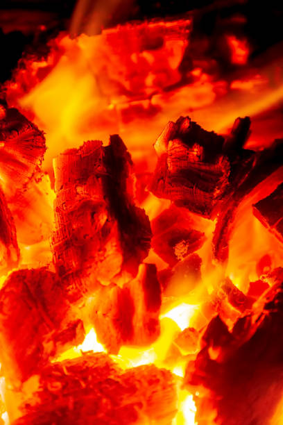 istock Abstract background of burning coals 1289582723