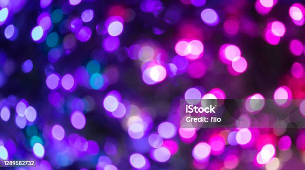 Modern Christmas Light Glow Stock Photo - Download Image Now - Purple, Pink Color, Defocused