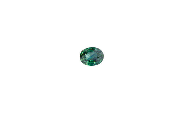 istock macro stone Sapphire mineral on a white background 1289584118