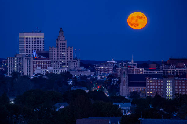 istock The full moon rises over downtown Providence, Rhode Island. 1289584485