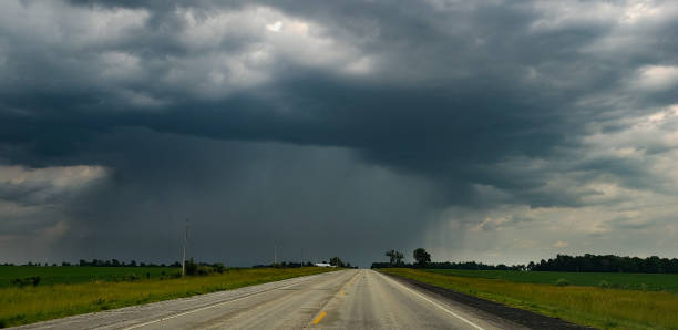 istock Storm cloud dumps rain on rural Indiana 1289585550