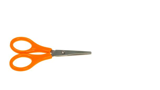 istock Close up view of scissors isolated on white background. 1289596704