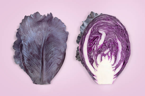 istock fresh and juicy red cabbage on a pink background 1289596968