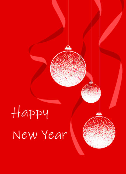 Festive design for postcard, brochure, background, invitation, congratulations Happy New Year! vector art illustration