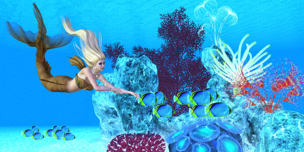 istock Golden Reef Mermaid 1289620405