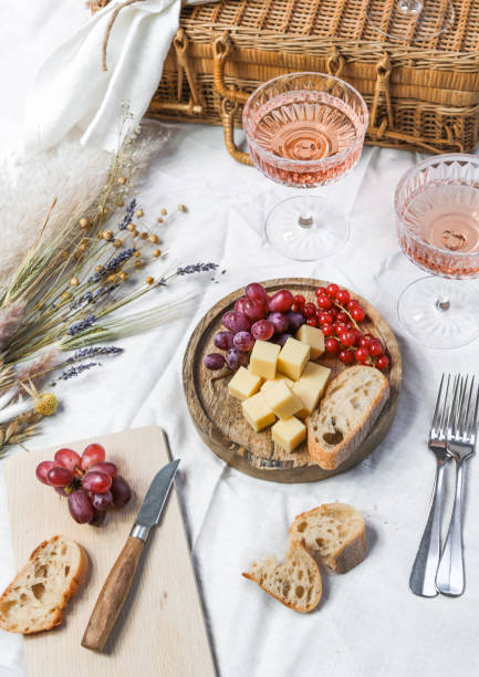 istock French Summer Picnic with Rose Wine and Cheese 1289630143