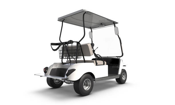 istock 3D render of Golf cart isolated on white background 1289633442