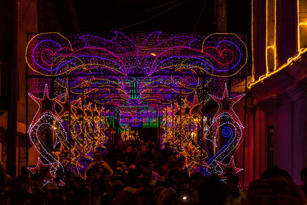 istock Christmas lighting street at Corrales. 1289634325