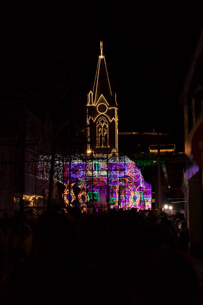istock Church illuminated at Christmas 1289634387