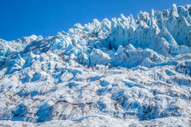 ノースカスケードワシントンのマウントベイカーのコールマン氷の上のアイスクライマー - ベーカー山 ストックフォトと画像