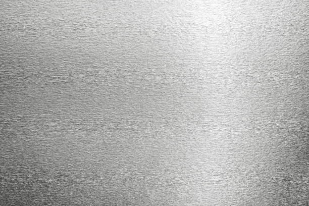 istock Silver background metallic texture wrapping foil paper shiny white grey metal backdrop for wall paper decoration element 1289637579