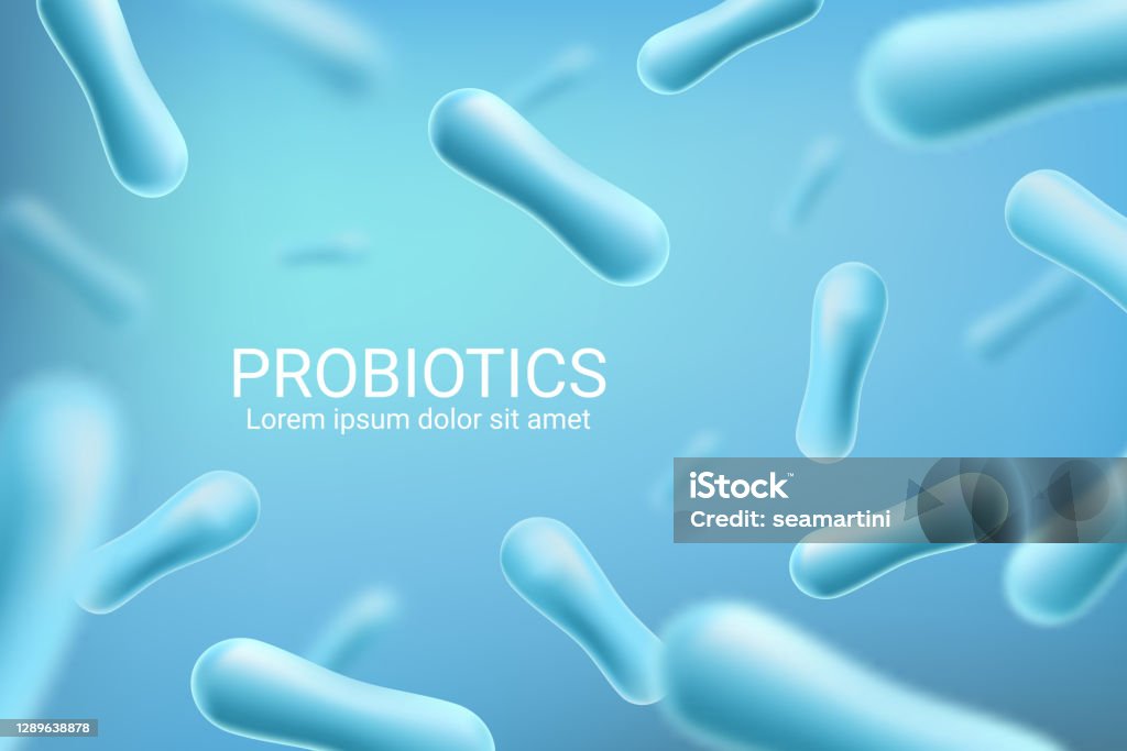 Bactéries Probiotiques Fond Lactobacille 3d Vecteurs libres de ...