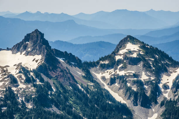 View of Pinnacle Saddle from Skyline trail in Mount Rainier National Park