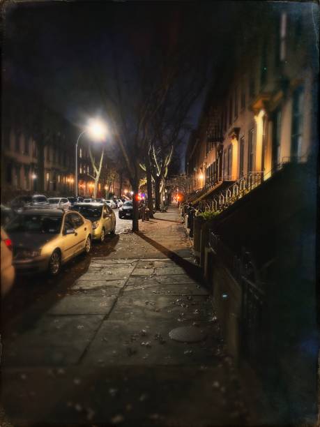 istock Deserted City Block at Night 1289643447