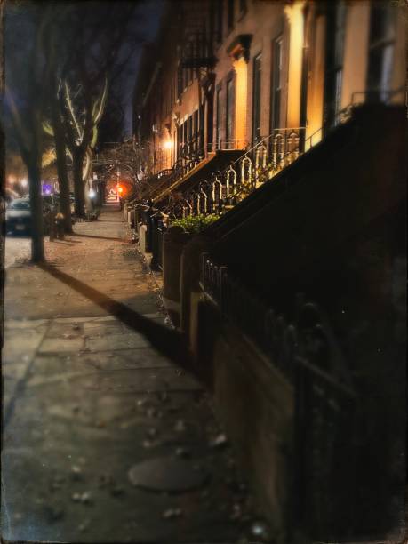 istock Deserted City Block at Night 1289643448